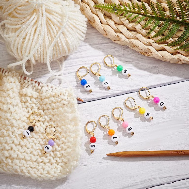 Number Charm Crochet Stitch Markers