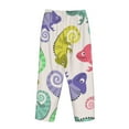 thumbnail image 5 of Daiia Cute Chameleons Women's Sleep Pant with Pockets and Drawstring,Pajama Pants-X-Large, 5 of 9