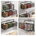 thumbnail image 3 of NOVELAR Black Expandable Storage Basket, 9.44 x 4.72 x 5.11 inch Double Grid, Strong Load-Bearing Wall Mount, Multi-Scenario Home Organization, 3 of 7