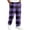 Purple, variant on UDAUDU Men's Cargo Sweatpants Plaid Athletic Hiking Elastic Waist Drawstring Trouser Outdoor Fall Lightweight Pants with Pockets Dark Green 2XL