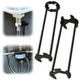 thumbnail image 2 of 2-piece Sink Wrench Set, 8-in-1 Sink Bathroom Faucet Wrench, Adjustable Wrench with Wide Jaws And Short Handle, Universal Plumbing Tool, for sink basins, pipes, and nut removal(Black), 2 of 8