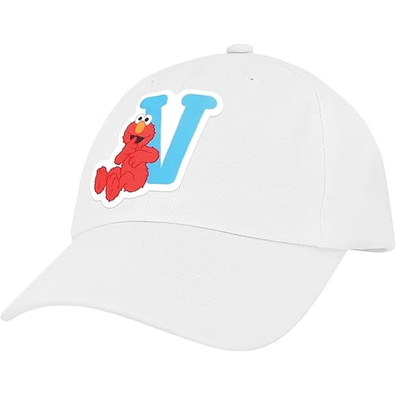 Sesame Street Elmo & Abby Kids Toddler Cap with Initial, Toddler Boys Hat, Youth Girl Baseball Cap, Cute Toddler Baseball Cap