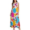 thumbnail image 2 of Colorful Dots Sleeveless Dress Summer Dresses Birthday Dress for Women Luxury 2025 Dress Party Night, 2 of 6