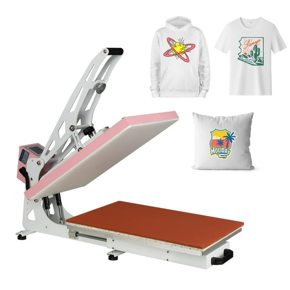 16”x24” Heat Press Machine, Semi-Auto, for T Shirts, Garments, Bags, Textiles, Curtains, Perfect for POD & Home DIY & Business Customization