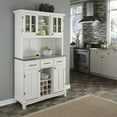 thumbnail image 3 of Homestyles Buffet of Buffets Wood Buffet with Hutch in Off White, 3 of 19