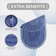 thumbnail image 6 of Better Trends 20" x 32" Oval Shape Bath Mat 100% Cotton Bathroom Rug Water Absorbent Bath Rug Machine Washable (Blue) Lilly Crochet Collection, 6 of 6