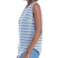 thumbnail image 2 of Women's Tencel® Stripe Button Side Tank, Blue Medium Wash, Medium size, 2 of 3