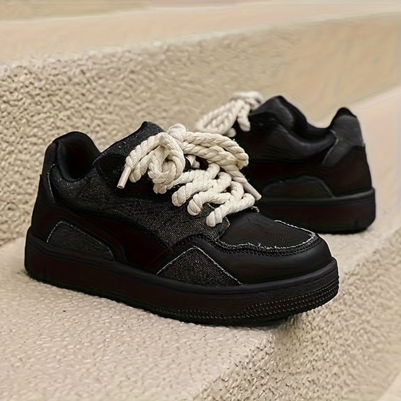 [sneakers] Men'S Classic Stylish Skate Shoes with Laces, Low-Top And Non-Slip, Suitable for Outdoor Leisure Activities, Walking, Hiking, And All Seasons