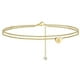 thumbnail image 1 of Pulseras de tobillo HUOGUO con iniciales en forma de corazón chapadas en oro de 14 quilates para muj, 1 of 2