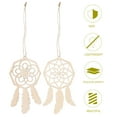 thumbnail image 3 of 8pcs Wooden Dreamcatcher Decoration Blank Wood Hanging Dream Catcher Paintable Unfinished Wood Pendant, 3 of 6