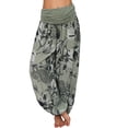 thumbnail image 5 of XIAOCHA Women's Floral Harem Pants Fold Over Waistband Baggy Fit Casual Trousers, 5 of 5
