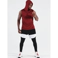 thumbnail image 6 of NELEUS Men's Workout Tank Tops with Hoodie Sleeveless Running Muscle Shirts 3 Pack,Black+Gray+Red,US Size 3XL, 6 of 7