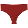 thumbnail image 2 of HVOBTTY Breathable Panties for Women, Womens Underwear, Women's Solid Color Underwear Underwear Panties Comfy Yoga Panties Wine, L, 2 of 2