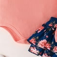 thumbnail image 4 of Zanarzt Baby Girl Summer Romper Set Baby Girl Clothes Ruffles Romper Shorts Set Floral Summer Outfits Cute Baby Clothes Girl Pink,9-12 Months, 4 of 6