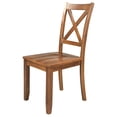thumbnail image 5 of 3-Piece Wood Drop Leaf Dining Table Set with 2 X-Back Chairs, Space-Saving Breakfast Nook Dining Set, Easy Assembly for Dining Room, Kitchen, Dinette, 5 of 11