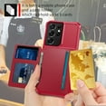 thumbnail image 3 of Samsung Galaxy S21 Ultra Wallet Case, Dteck Heavy Duty Hard Silicone Shockproof Case Magnetic Flip Leather Card Holder Protective Cover For Samsung Galaxy S21 Ultra 6.8 inch, Red, 3 of 7