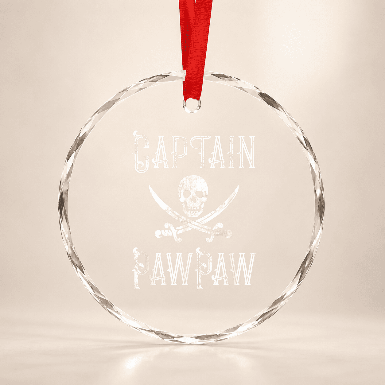 Boat Captain Pawpaw Boating Grandpa Nautical Glass Ornament