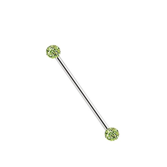 Ferido Ear Industrial Barbell Jewelry14G with Epoxy Coated Balls 1pc