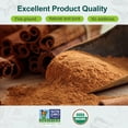 thumbnail image 3 of Soeos Organic Cinnamon Powder, 15 MDA05&nbsp;oz (425g), Ground Cinnamon, 100% Raw, Non-GMO, Kosher Certified, Seasoning Spice for Coffee, Baking, Cooking and Beverages, 3 of 3