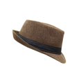 thumbnail image 2 of dianhelloya Fedora Hats for Men Wide Brim Sun Protection Solid Color Panama Cap Boater Summer Beach Sunhat for Vacation, 2 of 6