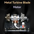 thumbnail image 2 of Motor de Pala de Turbina, Modelo de Motor Turbo Sin Escobillas, Motor Aerodinámico Sobrealimentado, Juguete Tecnológico de Metal Cnc para Bricolaje, 2 of 5