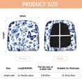 thumbnail image 3 of Blue Roses and Butterflies Pattern Seat Covers for Dining Room Chairs Set Of 4,Stretch Printed Washable Chair Seat Cover with Elastic Ties and Button,Removable Waterproof Couch Cushion Covers, 3 of 6