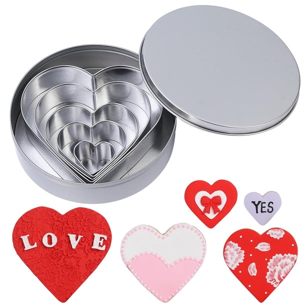 Juego de cortadores de galletas BakingWorld Heart, 5 unidades, acero inoxidable