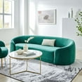 thumbnail image 2 of Sofa, Teal Blue, Velvet, Modern Contemporary, Mid Century Living Hotel Lounge Cafe Lobby, 2 of 8