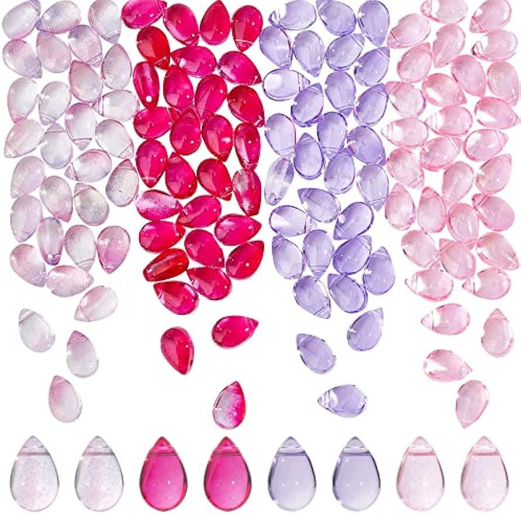 Pink Glass Mermaid Beads, Czech Glass Beads, Beach Jewelry Making,  Transparent Metallic Pink Luster Wash Mermaids, 1 Inch Pick Qty -   Israel