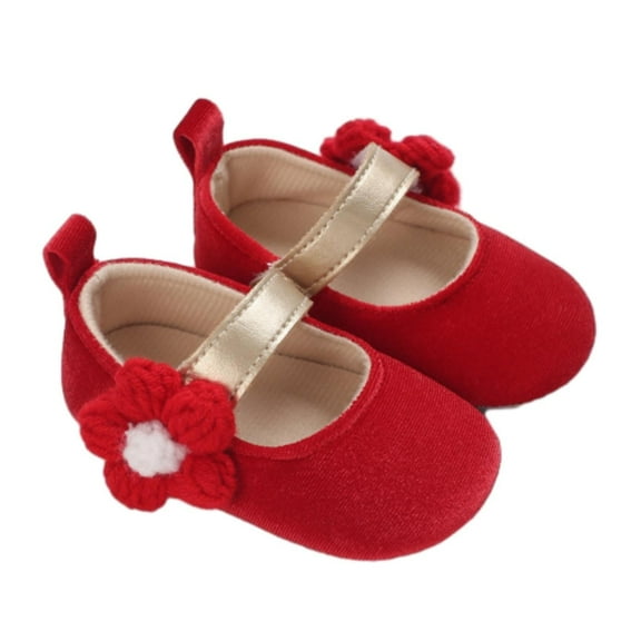 Otqutp Children Flat Sole Shoes Baby Baby Girls Slippers Cozy Booties Soft Bottom Warm 0 to 12 Months Crib Shoes