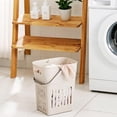 thumbnail image 4 of FastXmas Slim Laundry Hamper Handles Collapsible Laundry, Dirty Clothes Storage Floor-standing Household Bathroom Storage Basket for Home Use(24.3 L), 4 of 6