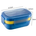 thumbnail image 5 of Ludlz 1900ml Versatile Lunch Box with Dividers Cutlery Student Daily Meal Prep Food Storage Case for Work Picnics, 5 of 7