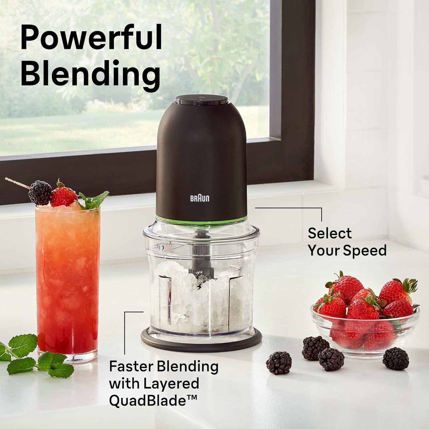 CH3012BK EasyPrep  Food Processor, 4 Cup Capacity with QuadBlade Technology for Fast Chopping and Ice Crushing