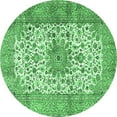 thumbnail image 1 of Ahgly Company Indoor Round Persian Emerald Green Traditional Area Rugs, 3' Round, 1 of 4