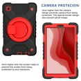 thumbnail image 4 of Dteck with Shoulder Strap Case for Samsung Galaxy Tab A7 Lite 8.7-inch SM-T220 T225 (2021),360 Degree Rotation Shockproof Armor Rubber 3-Layers Protection Case Hybrid Kickstand Cover,Black+Red, 4 of 9