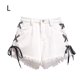 thumbnail image 1 of Pantalones cortos de mezclilla para mujer Pantalones cortos sueltos de Jean para niña Pantalones ajustados de cintura alta, Blanco, L Advancent AP001242-03B, 1 of 7