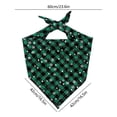 thumbnail image 3 of Christmas Pet Bandana, 23.6in Plaid Snowflake Triangle Scarf for Dogs & Cats, Holiday Party Outfit, Green, 3 of 6