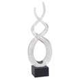 thumbnail image 1 of homeroots home decor 390101 Abstract Silver Sparkle Glass Centerpiece Sculpture, 1 of 1