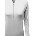 thumbnail image 3 of FashionOutfit Women's Basic Solid Active Track Zip Up Pull Over Top, 3 of 3