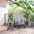 thumbnail image 2 of Outdoor Glider Chair, Gliders for Outside Patio with Steel Frame and Mesh Fabric for Backyard, Garden, and Porch, Gray, 2 of 6