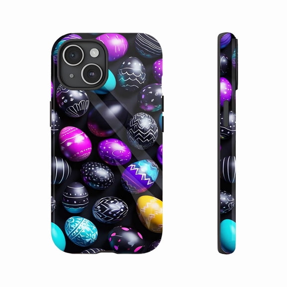 Easter Egg Inspired Vibrant Pattern Protective Phone Case for iPhone Fans Compatible with iPhone 11/12/13/14/15/16 (Pro Max/Plus)
