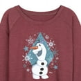 thumbnail image 3 of Frozen - Winter - Olaf Dancing In Snow - Women's Lightweight French Terry Long Sleeve Shirt, 3 of 5