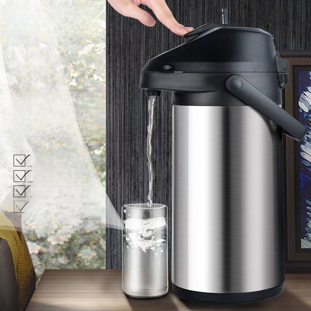 Home Kitchen Pressure-Activated Insulated Hot Water Dispenser with Large Capacity, Stainless Steel Inner Lining for Long-Lasting Heat Retention, Durable & Easy-to-Clean Design for Daily Hydration