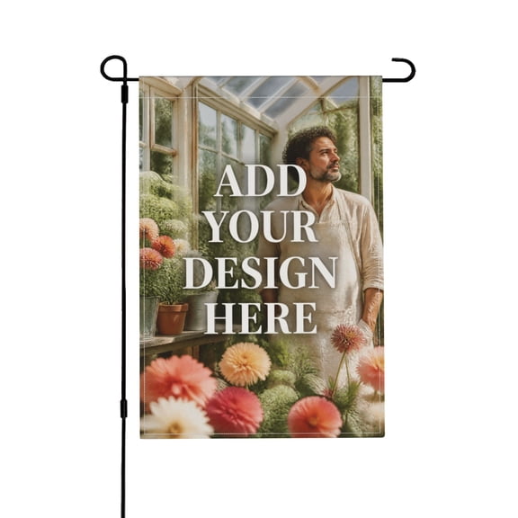 Custom Double Sided Personalized Garden Flag With Photo Name Text Logo For Yard Home Outdoor Decor 12x18 in