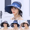 thumbnail image 2 of Coofit Beach Visor Hat Adjustable Foldable Summer Cap Sun Hat Floppy Hat for Women, 2 of 8