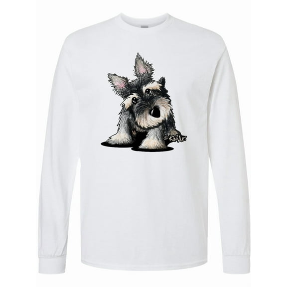 Inktastic Curious Schnauzer Long Sleeve T-Shirt