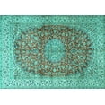 thumbnail image 1 of Ahgly Company Indoor Rectangle Oriental Turquoise Blue Traditional Area Rugs, 5' x 8', 1 of 4