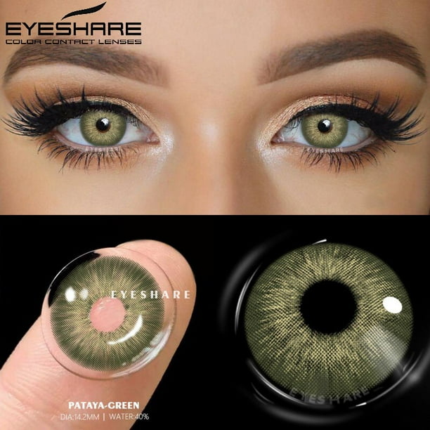 EYESHARE-lentillas de colores para ojos, lentillas de colores marrones, 2 piezas, maquillaje cosmético anual