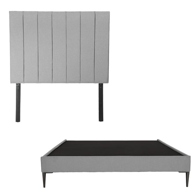 Base de Cama Slim Dicasa Cabecera Matrimonial gris