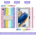 thumbnail image 5 of XYX Case for Samsung Galaxy Tab A8 10.5 inch (SM-X200/SM-X205), Dual Layer Slim Heavy Shockproof Rugged Protective Cover Case with Kickstand (Colourful Pink), 5 of 7